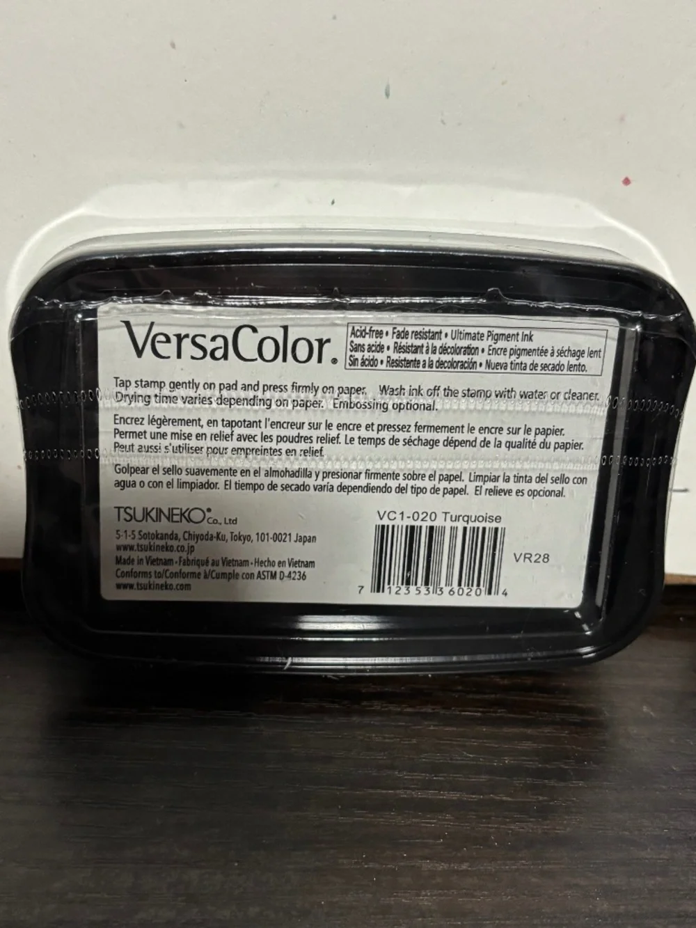Teal rubber stamps ink pad